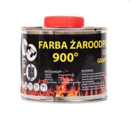 Farba lakier żaroodporna do kominka/pieca czarna 0.25L