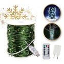 Zewnętrzne/ wewnętrzne lampki choinkowe drucik 1000 LED 100m, zimne białe LAMP35B
