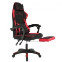 Fotel gamingowy obrotowy VECTOR z masażerem i podnóżkiem KO48CZE