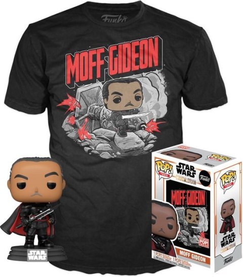 Funko POP! Tees Star Wars Moff Gideon Glow 380 figurka+T-shirt L
