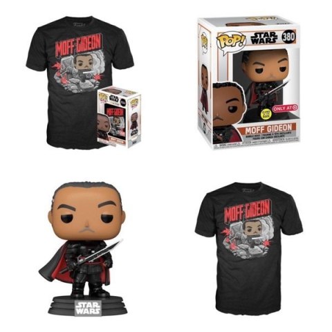 Funko POP! Tees Star Wars Moff Gideon Glow 380 figurka+T-shirt L