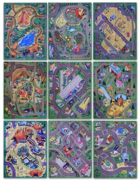 Mata do zabawy na ziemi 80x70 cm auto Countryside