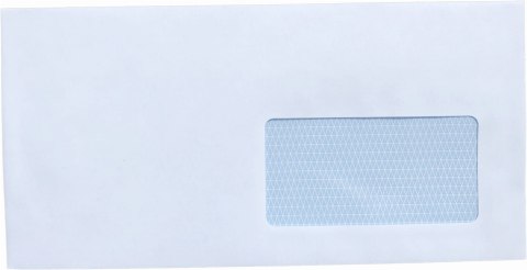 Koperta DL biała SK samoklejąca 110x220 mm - okienko 90x45 mm - 50 szt.