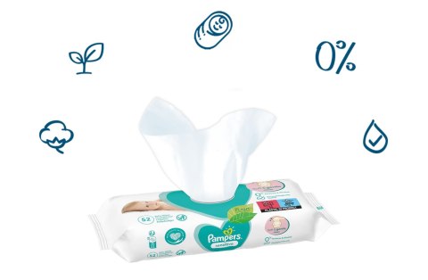 PAMPERS Chusteczki Nawilżane Sensitive 52 szt. - 1 op.