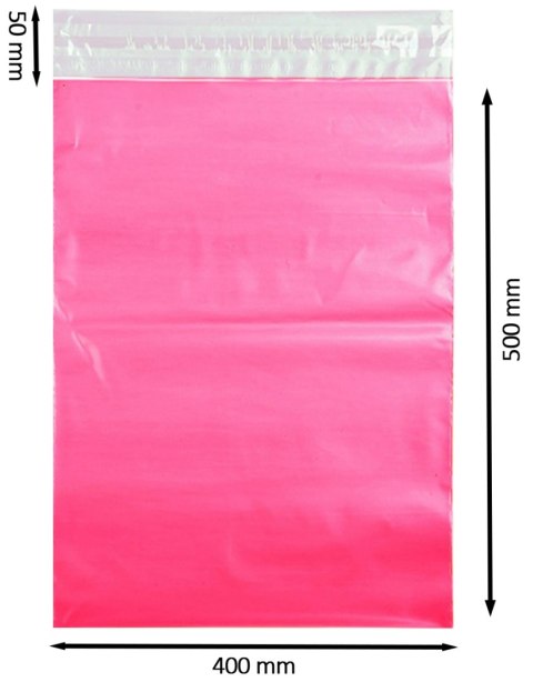 Foliopaki Kurierskie Różowe B3 400x500mm - 50 szt.