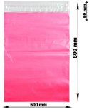 Foliopaki Kurierskie Różowe XL 500x600mm - 500 szt.
