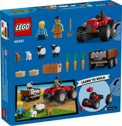 60461 - LEGO City - Czerwony traktor z przyczepą i owcą