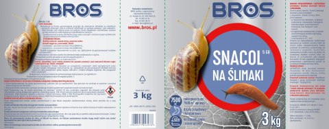 BROS - Snacol 5GB zwalcza ślimaki 3kg - Profesjonalny