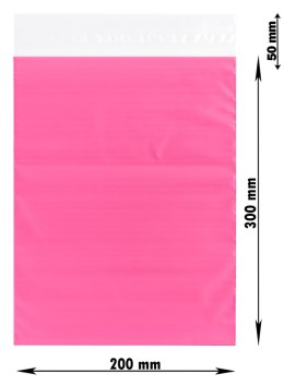 Foliopaki Kurierskie Różowe 200x300mm - 100 szt.