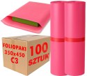 Foliopaki Kurierskie Różowe C3 350x450mm - 100 szt.