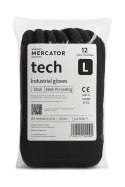 Rękawice Robocze MERCATOR Tech Black+Black PU - 12 Par (7 - S)