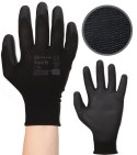 Rękawice Robocze MERCATOR Tech Black+Black PU - 120 Par (9 - L)