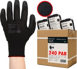 Rękawice Robocze MERCATOR Tech Black+Black PU - 240 Par (9 - L)