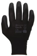 Rękawice Robocze MERCATOR Tech Black+Black PU - 240 Par (9 - L)
