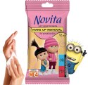NOVITA Minionki Chusteczki nawilżane do demakijażu dla nastolatków, 12 szt.