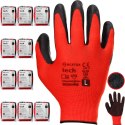 Rękawice Robocze MERCATOR Tech Red+Black Latex - 120 Par (10 - XL)