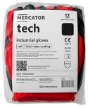 Rękawice Robocze MERCATOR Tech Red+Black Latex - 240 Par (9 - L)