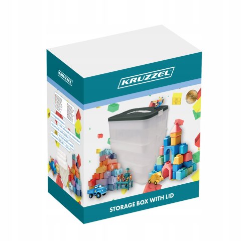 Pudełko Na Klocki- 3 Poziomy 22L Kruzzel 25757