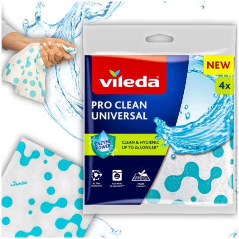 Ściereczka uniwersalna z enzymami Vileda Pro Clean 4 szt.