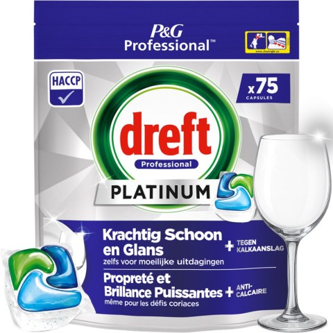 Dreft Professional Kapsułki Do Zmywarki Platinum All in One Regular 75 szt.