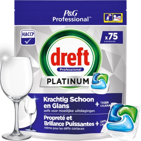 Dreft Professional Kapsułki Do Zmywarki Platinum All in One Regular 75 szt.