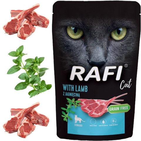 RAFI Karma Mokra Pasztet Dla Kotów Sterylizowanych z Jagnięciną 100g - 1 szt.