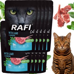 RAFI Karma Mokra Pasztet Dla Kotów Sterylizowanych z Jagnięciną 100g x 10 szt.