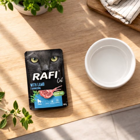 RAFI Karma Mokra Pasztet Dla Kotów Sterylizowanych z Jagnięciną 100g x 40 szt.