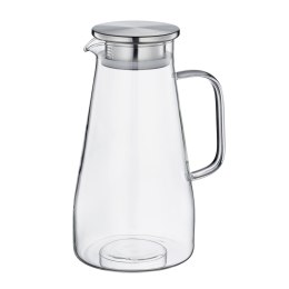 Dzbanek, szkło borokrzemowe/stal nierdzewna, 1,6 l, śred. 12,5 x 22,5 cm