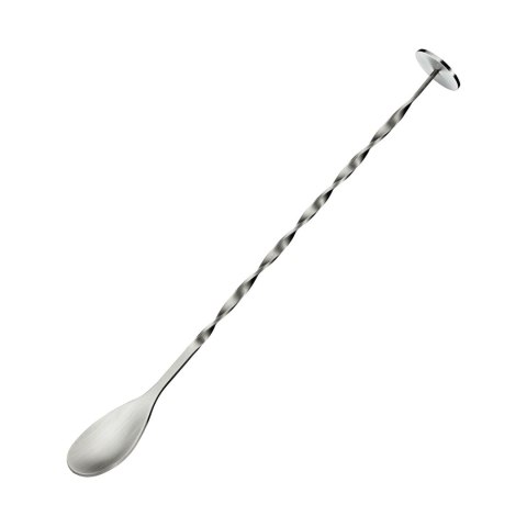 Łyżeczka koktajlowa z tłuczkiem skręcona, stal nierdzewna, 25 cm