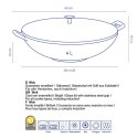 Wok ze szklaną pokrywą, żeliwo emaliowane, śred.36 cm, 4 l, wys. 10 cm, czerwony
