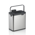 Kosz na odpady organiczne, stal nierdzewna/tworzywo sztuczne, 2,1 l, 20,5 x 13 x 21 cm