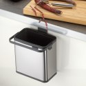 Kosz na odpady organiczne, stal nierdzewna/tworzywo sztuczne, 2,1 l, 20,5 x 13 x 21 cm