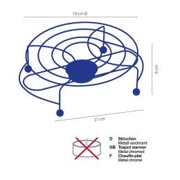 Okrągły podgrzewacz na tealight, śred. 18 cm