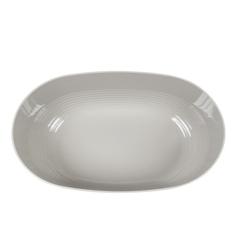 Owalny plastikowy pojemnik na chleb z bambusową pokrywką, 37,5x23x14 cm, jasnoszary