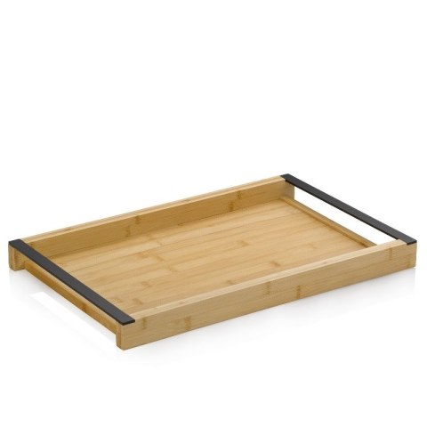Taca do serwowania, bambus/metal, 54 x 34,5 x 4,5 cm