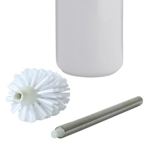 Ceramiczny zestaw do WC, śred. 10,5 cm, wys. 46 cm, biały