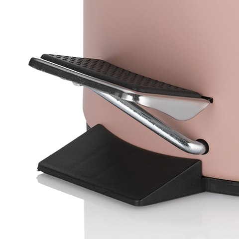 Łazienkowy kosz na śmieci, metal matowy, śred.17 cm, wys. 26 cm, 3,0 l, różowy