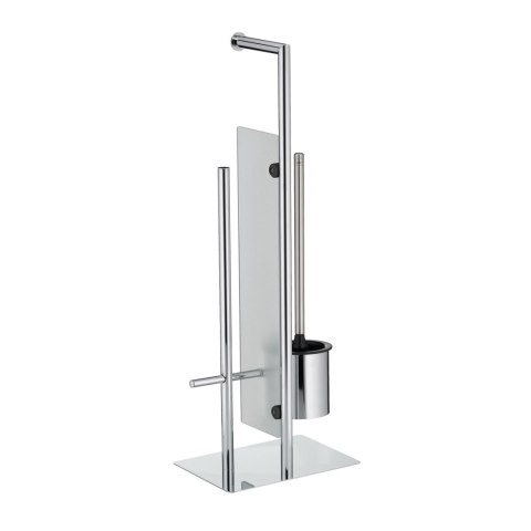 Zestaw toaletowy z przegrodą, 71 cm, metaliczny