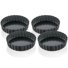Foremki do tartaletek, śred. 12 cm, 4 szt., czarne