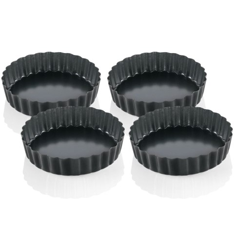 Foremki do tartaletek, śred. 12 cm, 4 szt., czarne