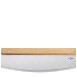 Nóż do pizzy, stal nierdzewna/drewno bukowe, 32 cm