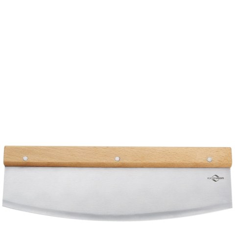 Nóż do pizzy, stal nierdzewna/drewno bukowe, 32 cm