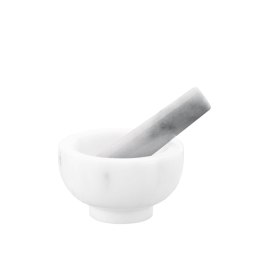 Tłuczek do moździerza, marmur, 11 cm, biały