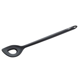 Łyżka z otworem, silikon, 30,5 cm, czarna