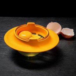 Separator do jajek, silikon/stal nierdzewna, śred. 14,5 cm, żółty