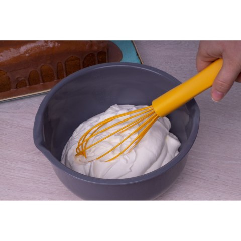 Wąska trzepaczka, silikon, 28 cm, żółta