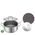 Garnek niski z powłoką nieprzywierającą, stal nierdzewna, śred. 24 cm, 4,7 l
