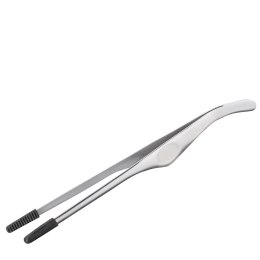 Szczypce z silikonowymi końcówkami, stal nierdzewna/silikon, 22 cm
