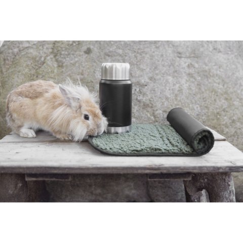 Termos obiadowy ze składaną łyżką Mark, stal nierdzewna/miedź, 0,6 l, śred. 9 x 20 cm, czarny